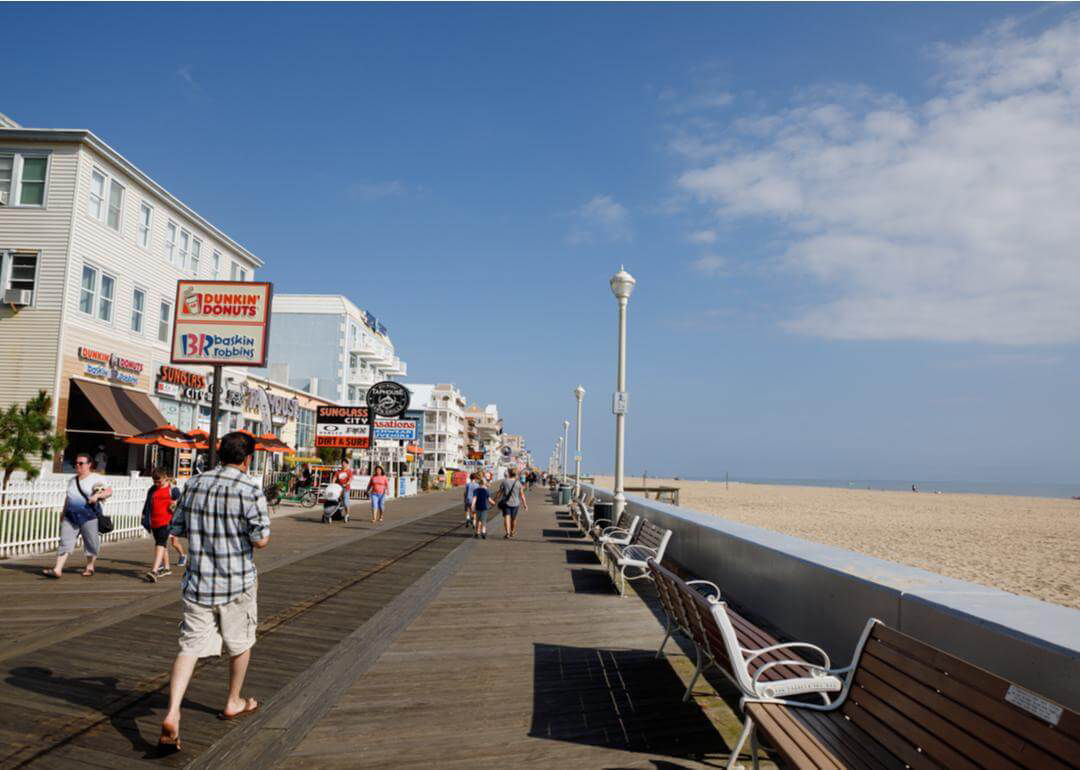 Beach Boardwalk in Maryland