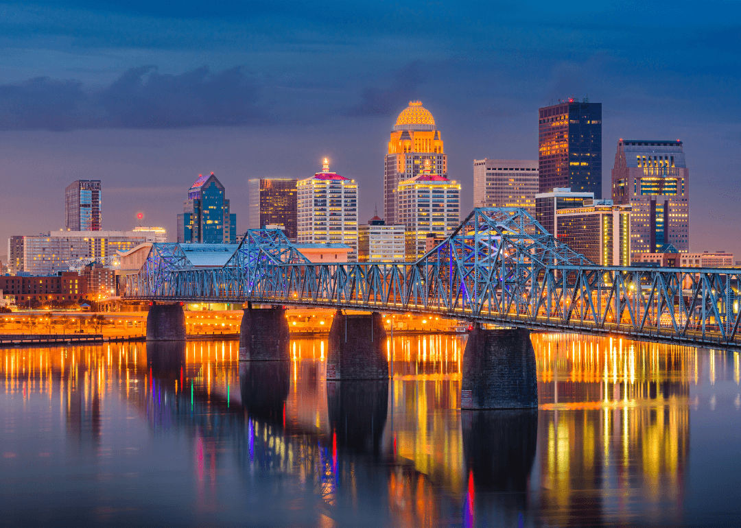 Bridge at dusk in Kentucky