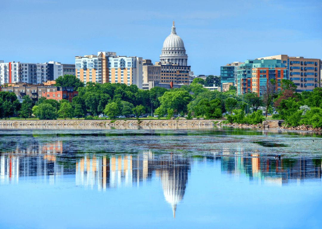 View along the lake in Madison, WI