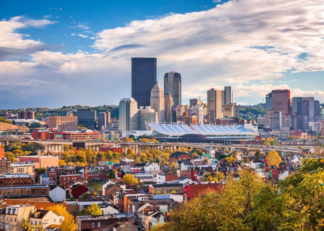 Downtown view of a skyline in Pennsylvania