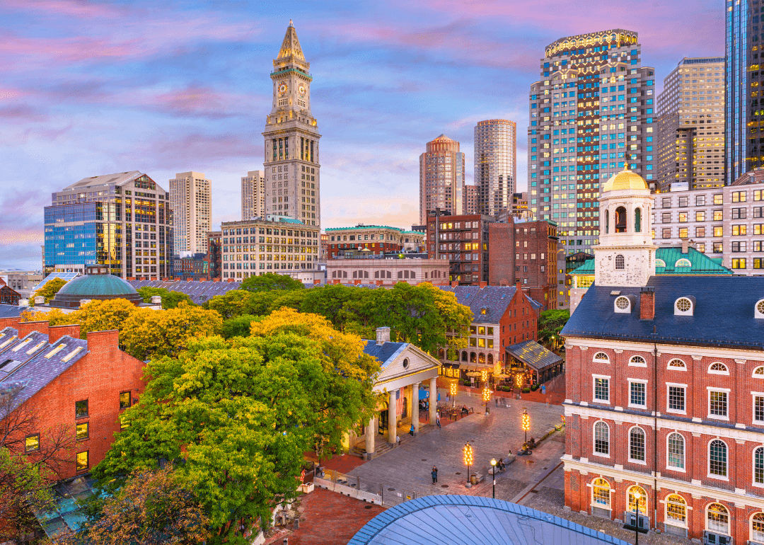 Sunset Skyline in Massachusetts