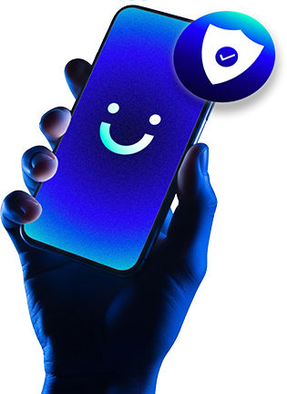 visible phone in a zen garden with a bonsai tree