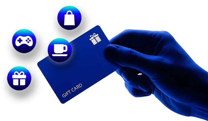 giftcard with floating jewels