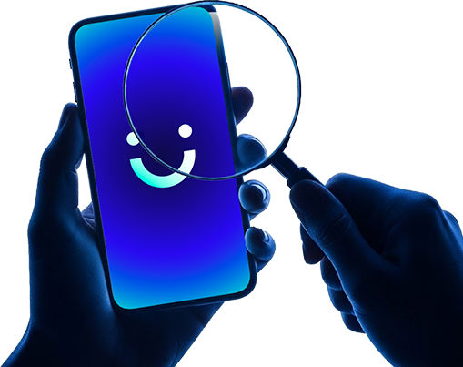 visible phone on a stage with clouds