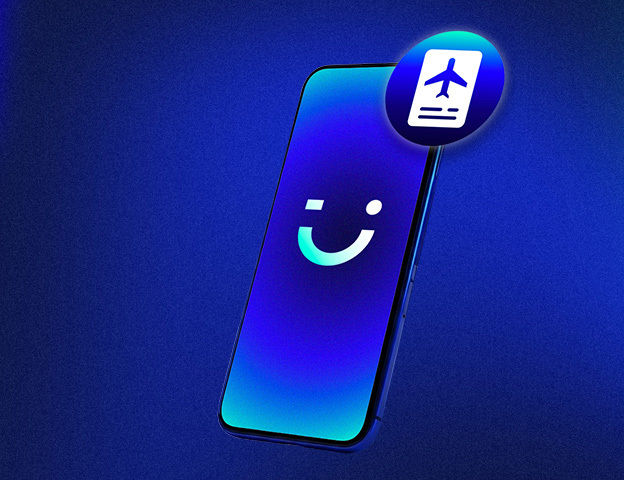 magnifying glass over a blue background