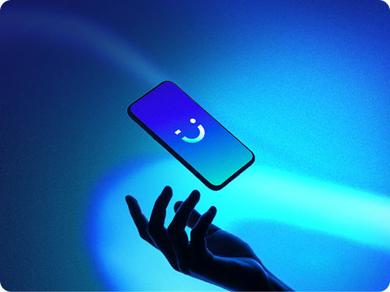 hands lifting up visible phones