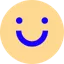 visible smile emoji with a light gold background