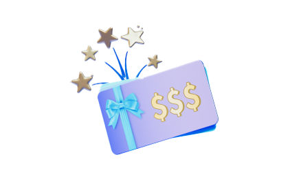 gift card with dollars sign