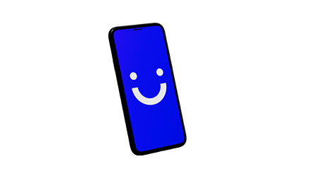 visible phone smiling