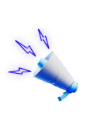 blue megaphone